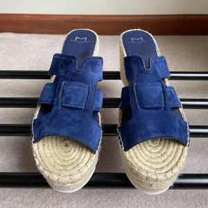 MARC FISHER Robbyn Leather Espadrille Sandal NEW